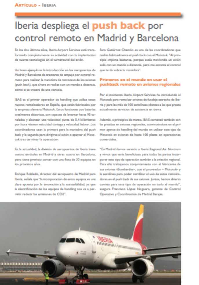 Mototok, featured in Actualidad Aeroespacial magazine
